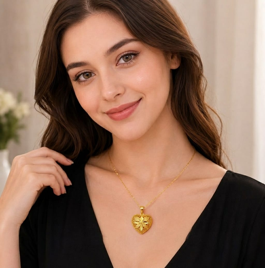 Elegant Heart Shaped Memorial Necklace