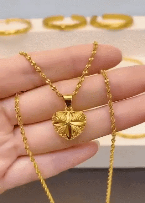 Elegant Heart Shaped Memorial Necklace