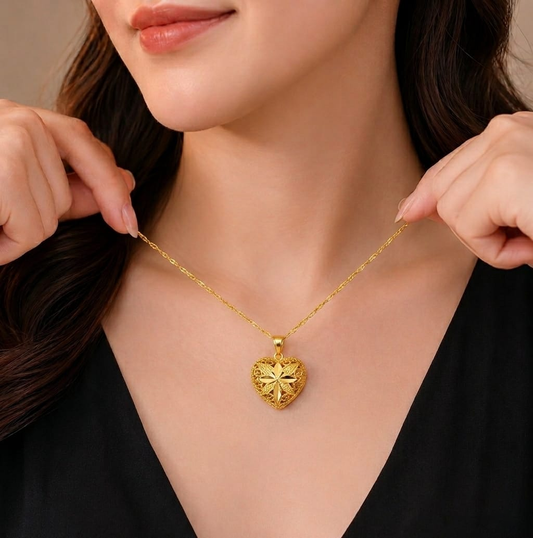 Elegant Heart Shaped Memorial Necklace
